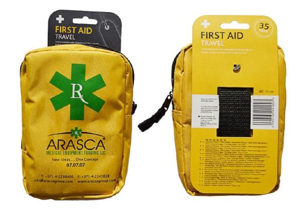 Travel First Aid kit in Large Yellow Borsa Bag2751-ARA