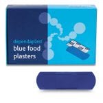 Dependaplast Blue Food Area 7.5cm x 2.5cm Box of 100544