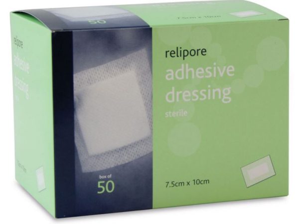Relipore Adhesive Dresing pads 7.5x10cm - single602k