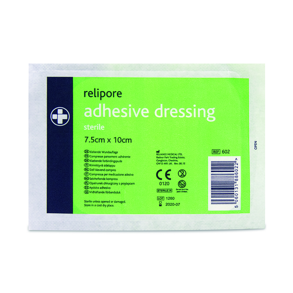 Relipore Adhesive Dresing pads 7.5x10cm - single
