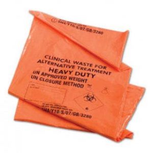 Orange Clinical Waste Bags - 71X99CM - Medium - 8 Rolls Of 25DP/711