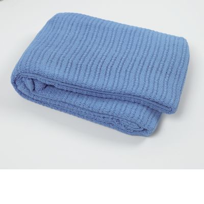 Cotton cellular blanket blue 2x1.5mF06151
