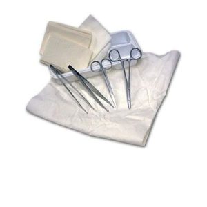 Sterile suture pack with surgical instrumentsF10891