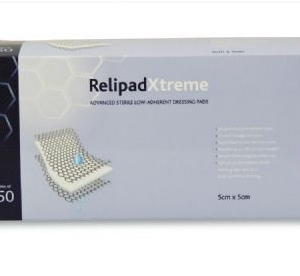 Relipad xtreme non-adherent dressings 5 x 5 cm. Pack of 50F11103