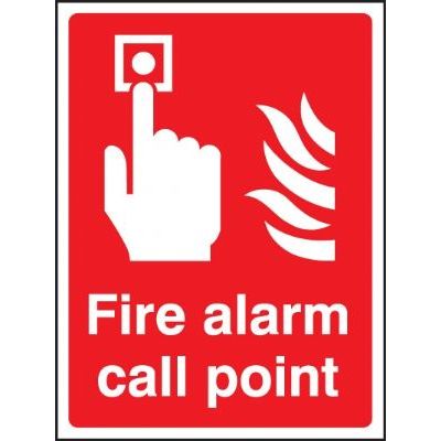 Fire Alarm Call Point - 15 x 20cm . Are made from self adhesive vinyl  from St. John Ambulance .F90072