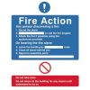 Fire Action Notice SignF90432