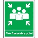 Fire assembly point sign vinyl - 25x30cm - 2-2059HF90444