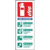 Dry Powder Fire Extinguisher Sign - Vinyl - 7.5 x 20 cmF90458