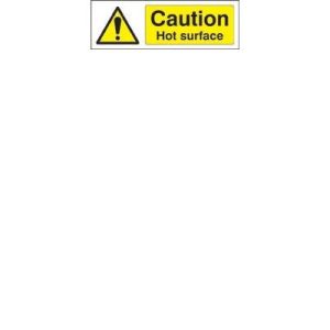 Caution Hot Surface Sign - 30 x 10cmF90545