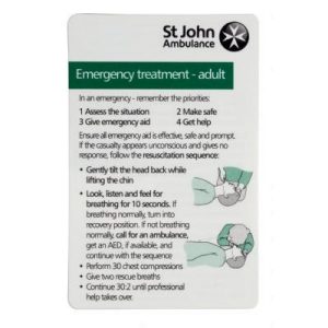 Emergency Treatment Card from St. John Ambulance .P30059