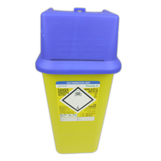 Solid Waste Pharmaceutical Bin - 7 Litre with Blue LidPH/099