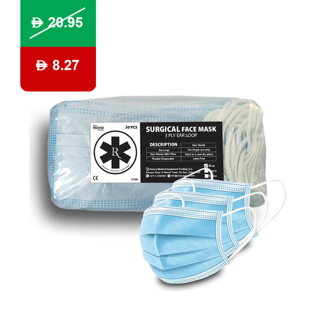 Surgical Face Mask Disposable pk of 50