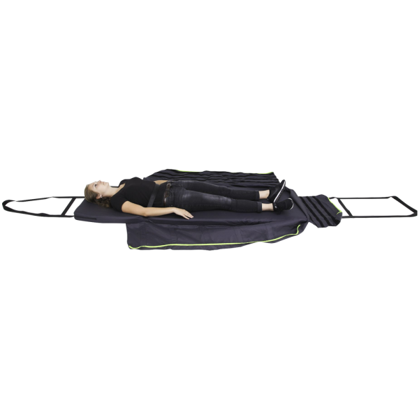 Person Lying Down On The S-CAPEPLUS Evacuation Mattress Basic Model