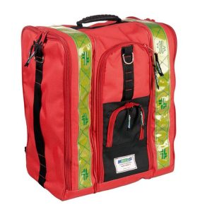 Red knapsack 115 with side pockets and compartments COMPLETE