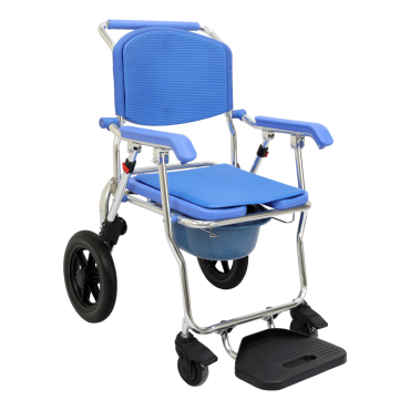 FOLDABLE COMMODE WHEELCHAIR