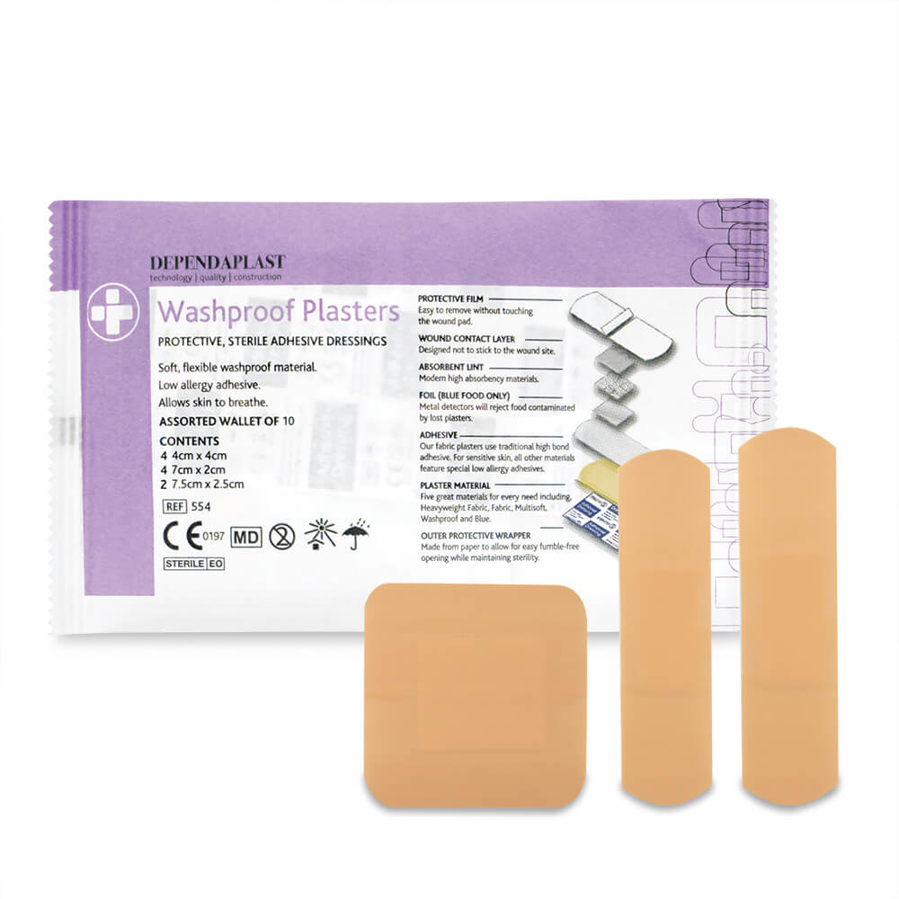 Dependaplast Washproof Plasters Assorted Pk of 10